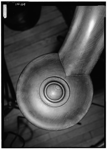 File:January 1975 DETAIL VIEW NEWEL POST KNOB - Isaac Kinsey House and Farm, 502 East Sarver Road, Milton, Wayne County, IN HABS IND,89-MILT.V,1-17.tif