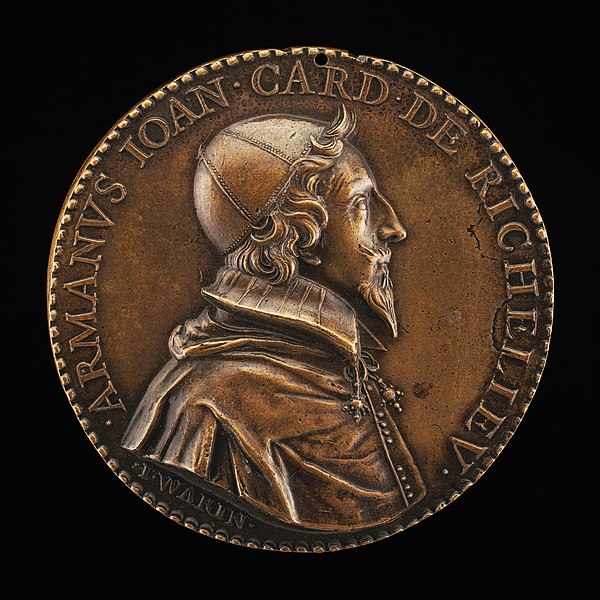 File:Jean Warin, Armand-Jean du Plessis, 1585-1642, Cardinal de Richelieu 1622 (obverse), 1631, NGA 45335.jpg