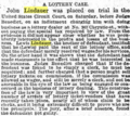 1869 October 25 with Louis Julius Lindauer (1838-1915) in lottery litigation