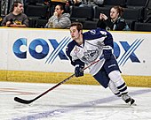 Johnson with the Syracuse Crunch in 2013 Johnson2 (8442861525).jpg