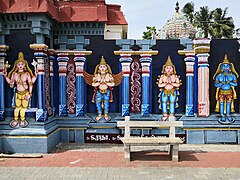 Des peintures murales ornent le temple Ammaiyar à Karaikal