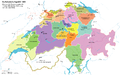 Federální kantony helvétské republiky v roce 1802