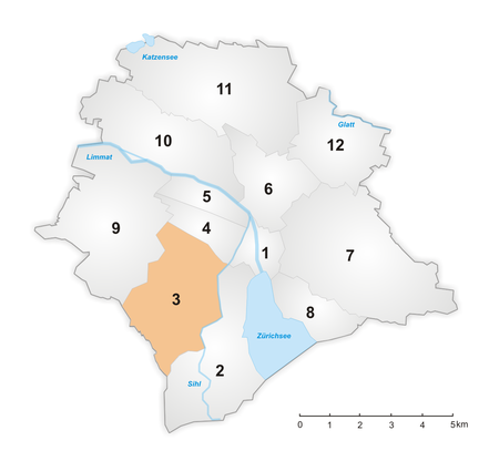 Karte Zürcher Stadtkreis 3