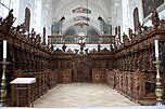 Das Chorgestühl im Priesterchor der Klosterkirche St. Maria in Buxheim