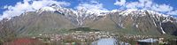 The mountain town of Stepantsminda (Formerly Kazbegi), Georgia.