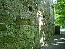 16th-century Gunloops face the ravine to the West Kinneil House (rear).jpg