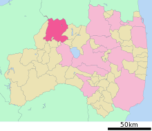 Kitakata in Fukushima Prefecture Ja.svg