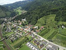 Kleinstübing, Steiermark. Blick ins Stübingtal (Richtung Westen)