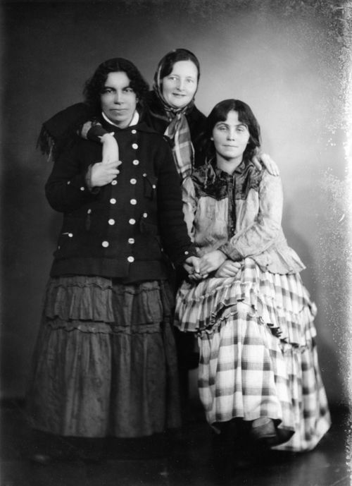 Three Finnish Romani women in Helsinki, Finland, in the 1930s