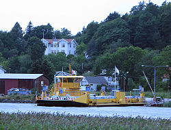 Ferry on the bank of Hisingen