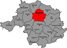 Map of Kursky Uyezd