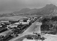 Kwun Tong Road and Lion Rock in 1945 (upper right corner)