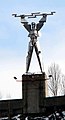 Statuia lui Prometeu ca simbol al electricității, lîngă Barajul Vidraru, realizată de Constantin Popovici