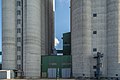 * Nomination Grain elevators in Frihamnen, Stockholm. --ArildV 19:15, 13 September 2014 (UTC) * Promotion The crop (or centering) is a bit too much arbitrary for my taste --Christian Ferrer 06:08, 21 September 2014 (UTC) There is a high structure, with limited space around. The picture shows the building's lower part. I admit, not the year's funniest QI. But I think the image is useful, see also other photos in the category.--ArildV 12:09, 22 September 2014 (UTC) I rather agree with Christian. I think it might be better to go with a tighter crop on the left, to get rid of all the sky. Also, is that a mark in the concrete or a dust spot 2/3 of the way up the left tower? Mattbuck 14:13, 26 September 2014 (UTC) Done Dust spot removed (thank you). I can agree from a photographic POV, but not from educational POV. The sky makes the image easier to understand, and the building easier to read. --ArildV 05:42, 30 September 2014 (UTC) Ok --Livioandronico2013 16:14, 4 October 2014 (UTC)