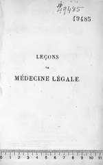 Thumbnail for File:Leçons de médecine légale - Vol. III (IA BIUSante 49485Ax03).pdf