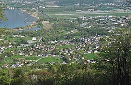 Le Bourget-du-Lac, with the Lac du Bourget, Savoie Technolac, and Chambéry Airport