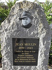 Monument to Jean Moulin, leader of the Resistance Les Clayes sous Bois Monument Jean Moulin.jpg