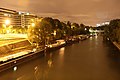 La passerelle vu du pont de Levallois.