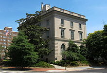 From 1889 until 1895, Morton lived at this residence in Washington, D.C. Levi P. Morton House.JPG