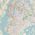 Darstellung des Wegs der Linie R in Queens, Manhattan und Brooklyn
