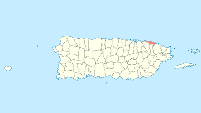 Localização de Loíza em Porto Rico