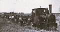 Locomotief met kiepwagens