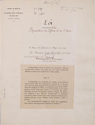 Loi de séparation des Églises et de l'État