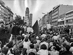 Studentenproteste am Kurfürstendamm, 1968