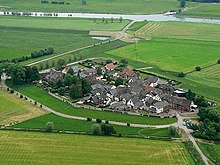 Schenkenschanz (2008), its ferry in the background Luftbild-Schenkenschanz.jpg