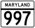 Marcador da Rota 997 de Maryland
