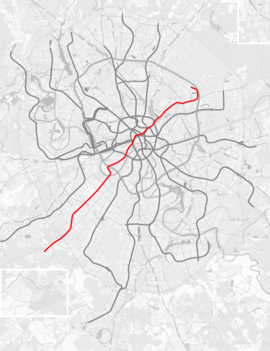 Petrovsko-Razumovskaja på et kort over Moskvas metro