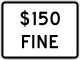 Zeichen R2-6bP XX$ Bußgeld (Zusatzschild)