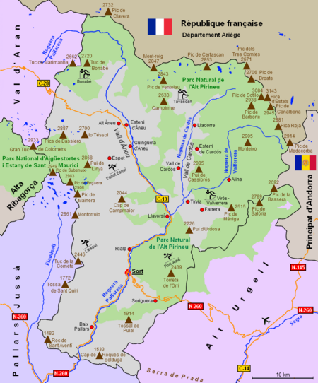 Map of Pallars Sobirà