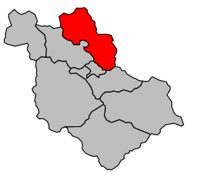 Kanton na mapě arrondissementu Briançon