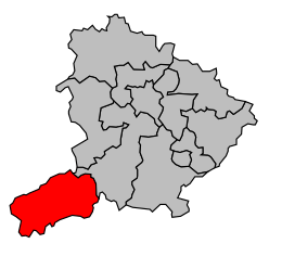 Cantone di Issy-l'Évêque – Mappa