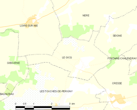 Mapa obce Le Gicq