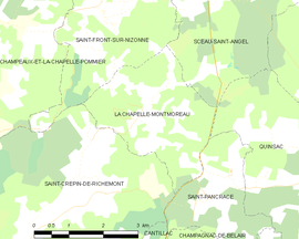 Mapa obce La Chapelle-Montmoreau