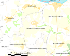 Mapa obce La Chapelle-Saint-Florent