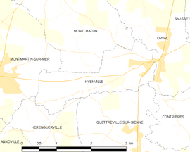 Mapa obce Hyenville