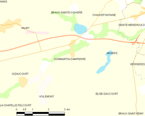 Poziția localității Dommartin-Dampierre