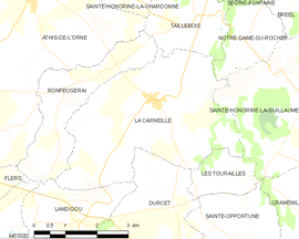 Mapa obce La Carneille