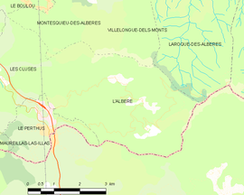 Mapa obce L’ Albère