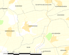 Mapa obce Duntzenheim