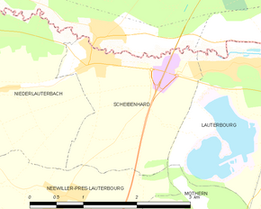 Poziția localității Scheibenhard