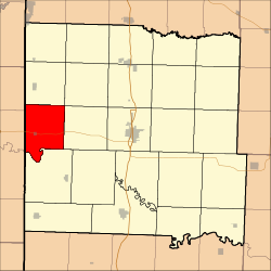 Map highlighting Homer Township, Bates County, Missouri.svg