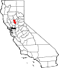 Sutter County map Map of California highlighting Sutter County.svg
