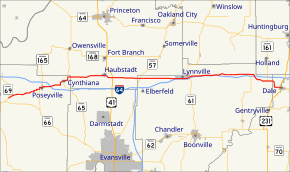 Map of Indiana State Road 68.svg