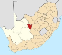 Localisation de la municipalité de district de Frances Baard dans Northern Cape