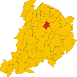 Elhelyezkedése Bologna térképén