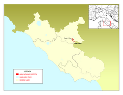Riserva naturale Monte Navegna e Monte Cervia - Localizzazione